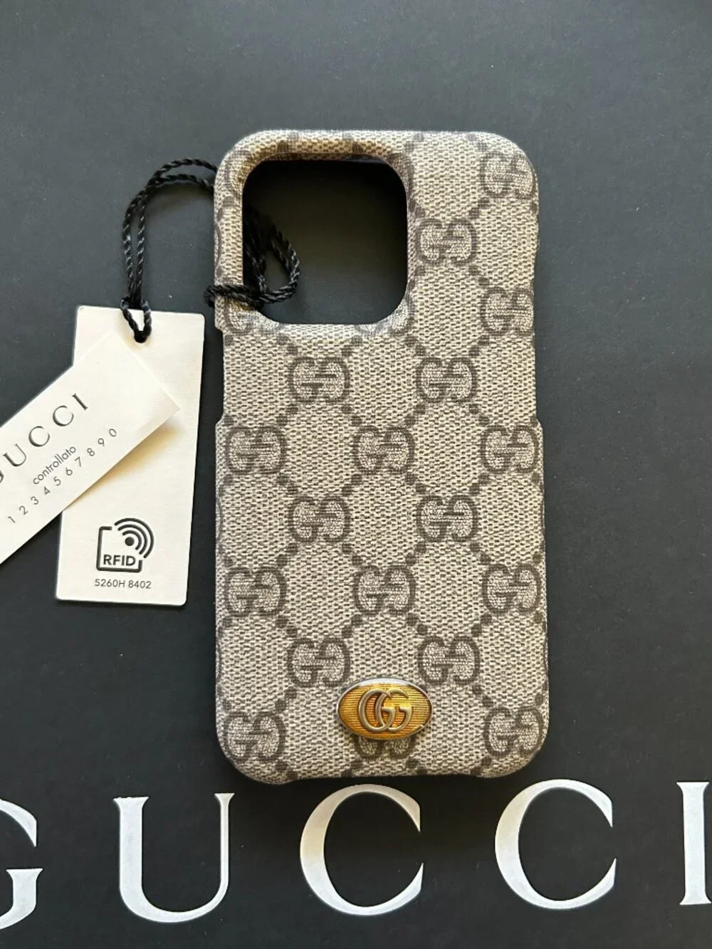 Authentic GUCCI Ophidia GG Supreme iPhone 14 Pro Case 753610